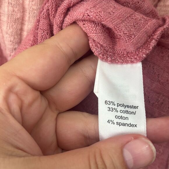 Maurices Pink and White Ombre Cardigan Ribbed Size XL - Picture 4 of 5